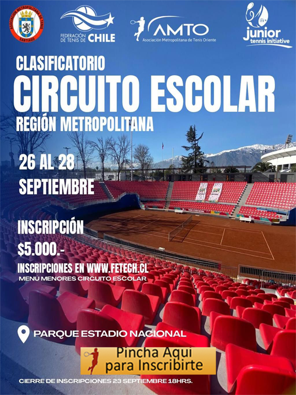 Afiche Clasificatorio Circuito Escolar 2025